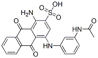 4-[[3-(アセチルアミノ)フェニル]アミノ]-1-アミノ-9,10-ジヒドロ-9,10-ジオキソ-2-アントラセンスルホン酸 化学構造式