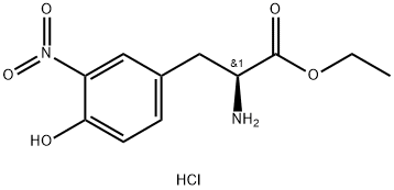 3-ニトロ-L-チロシン エチル エステル塩酸塩 化学構造式
