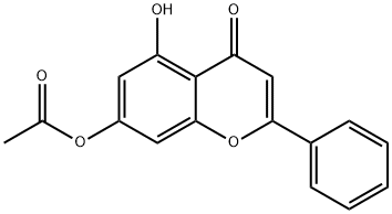 5-羟基-7-乙酰氧基黄酮, 6674-40-4, 结构式