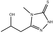 1-(5-メルカプト-4-メチル-4H-1,2,4-トリアゾール-3-イル)プロパン-2-オール 化学構造式
