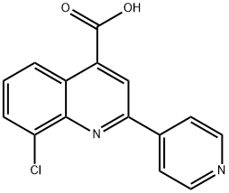 8-クロロ-2-ピリジン-4-イルキノリン-4-カルボン酸 化学構造式