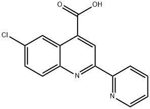 6-氯-2-吡啶-2-基-喹啉-4-羧酸 结构式