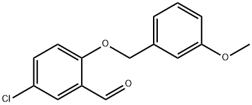 5-クロロ-2-[(3-メトキシベンジル)オキシ]ベンズアルデヒド 化学構造式