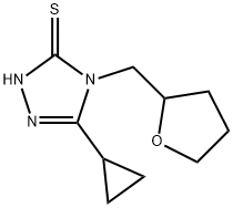5-シクロプロピル-4-(テトラヒドロフラン-2-イルメチル)-4H-1,2,4-トリアゾール-3-チオール 化学構造式