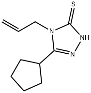 4-アリル-5-シクロペンチル-4H-1,2,4-トリアゾール-3-チオール 化学構造式