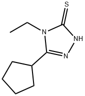 5-シクロペンチル-4-エチル-4H-1,2,4-トリアゾール-3-チオール 化学構造式