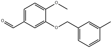 4-メトキシ-3-[(3-メチルベンジル)オキシ]ベンズアルデヒド 化学構造式