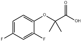 2-(2,4-ジフルオロフェノキシ)-2-メチルプロパン酸 化学構造式