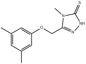 5-[(3,5-ジメチルフェノキシ)メチル]-4-メチル-4H-1,2,4-トリアゾール-3-チオール 化学構造式