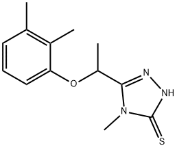5-[1-(2,3-ジメチルフェノキシ)エチル]-4-メチル-4H-1,2,4-トリアゾール-3-チオール 化学構造式