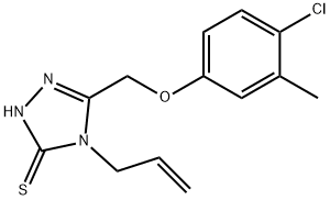 4-アリル-5-[(4-クロロ-3-メチルフェノキシ)メチル]-4H-1,2,4-トリアゾール-3-チオール 化学構造式