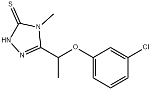 5-[1-(3-氯苯氧基)乙基]-4-甲基-2H-1,2,4-三唑-3-硫酮, 667414-17-7, 结构式