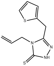 4-アリル-5-(2-チエニルメチル)-4H-1,2,4-トリアゾール-3-チオール 化学構造式