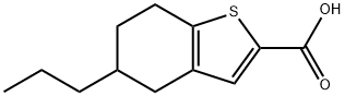 5-プロピル-4,5,6,7-テトラヒドロ-1-ベンゾチオフェン-2-カルボン酸 化学構造式