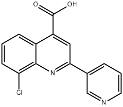 8-クロロ-2-ピリジン-3-イルキノリン-4-カルボン酸 化学構造式
