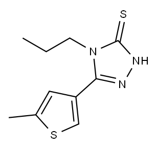 5-(5-甲基-3-噻吩)-4-丙基-2H-1,2,4-三唑-3-硫酮, 667436-25-1, 结构式