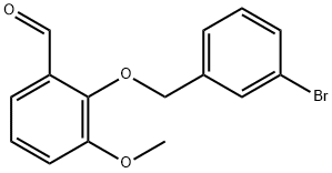 2-[(3-BROMOBENZYL)OXY]-3-METHOXYBENZALDEHYDE Struktur