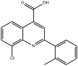 8-CHLORO-2-(2-METHYLPHENYL)QUINOLINE-4-CARBOXYLICACID Structure