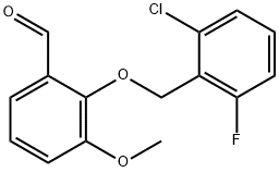 2-(2-氯-6-氟-苄基)氧基-3-甲氧基-苯甲醛 结构式