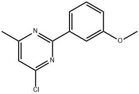 4-CHLORO-2-(3-METHOXYPHENYL)-6-METHYLPYRIMIDINE Structure