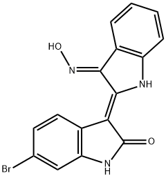 (2'Z,3'E)-6-ブロモインジルビン-3'-オキシム 化学構造式