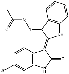 (2'Z,3'E)-6-BROMOINDIRUBIN-3'-ACETOXIME Structure
