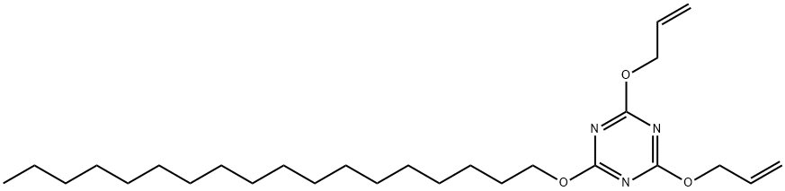 2-(オクタデシルオキシ)-4,6-ビス(2-プロペニルオキシ)-1,3,5-トリアジン 化学構造式