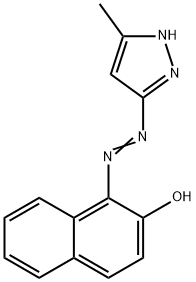 1-[(5-Methyl-1H-pyrazol-3-yl)azo]-2-naphthalenol Struktur