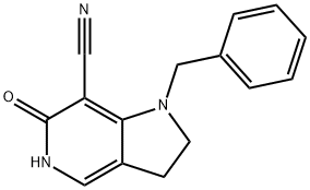 1-Benzyl-6-hydroxy-7-cyano-5-azaindolin Struktur