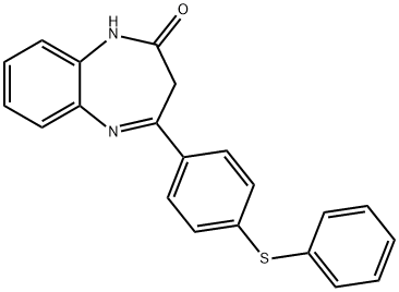 2H-1,5-Benzodiazepin-2-one, 1,3-dihydro-4-(4-(phenylthio)phenyl)- Struktur