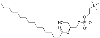 2-PalMitoyl-sn-glycero-3-phosphocholine Struktur