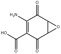 4-アミノ-2,5-ジオキソ-7-オキサビシクロ[4.1.0]ヘプタ-3-エン-3-カルボン酸 化学構造式