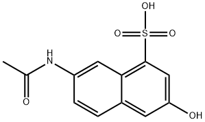 7-(アセチルアミノ)-3-ヒドロキシ-1-ナフタレンスルホン酸 化学構造式