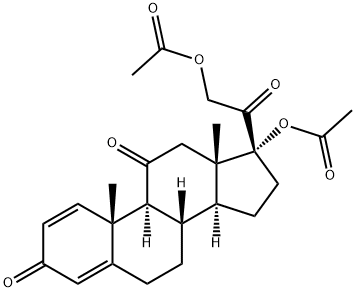 Prednisone 17, 21-Diacetate Structure