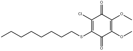 5-Chloro-2,3-dimethoxy-6-(octylthio)-1,4-benzoquinone Struktur