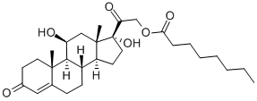 4-PREGNENE-11BETA,17ALPHA,21-TRIOL-3,20-DIONE 21-CAPRYLATE Structure