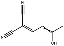 Propanedinitrile, (3-hydroxy-2-butenylidene)- (9CI) Struktur
