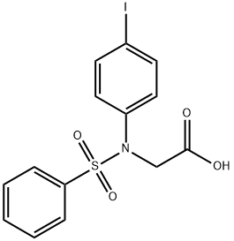 2-[(4-iodophenyl)-phenylsulfonyl-amino]ethanoic acid Structure