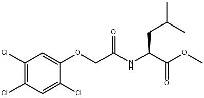 N-[(2,4,5-トリクロロフェノキシ)アセチル]-L-ロイシンメチル 化学構造式