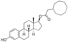 estra-1,3,5(10)-triene-3,17beta-diol 17-(cyclooctaneacetate) Struktur