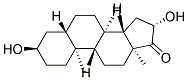 (3R,5S,8R,9S,10S,13S,14S,16S)-3,16-dihydroxy-10,13-dimethyl-1,2,3,4,5,6,7,8,9,11,12,14,15,16-tetradecahydrocyclopenta[a]phenanthren-17-one Struktur