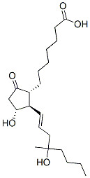 Prost-13-en-1-oic acid, 11,16-dihydroxy-16-methyl-9-oxo-, (11alpha,13E )-(+-)- Struktur
