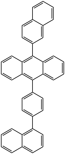 9-(2-萘基)-10-[4-(1-萘基)苯基]蒽 结构式