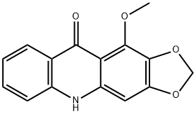 11-メトキシ-1,3-ジオキソロ[4,5-b]アクリジン-10(5H)-オン 化学構造式