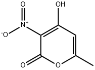 3-ニトロ-4-ヒドロキシ-6-メチル-2H-ピラン-2-オン 化学構造式