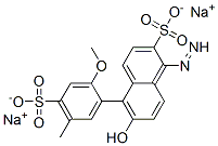 Disodium6-hydroxy-5-(2-methoxy-5-methyl-4-sulfonato-phenyl)diazenyl-naphthalene-2-sulfonate,66813-73-8,结构式