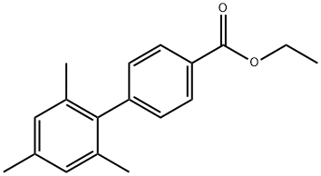 2',4',6'-トリメチル-1,1'-ビフェニル-4-カルボン酸エチル 化学構造式