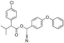 2-(p-Chlorophenyl)-2-isopropylacetic acid cyano(p-phenoxyphenyl)methyl ester Struktur