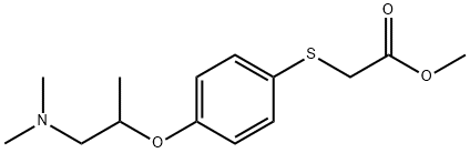 [4-[2-(Dimethylamino)-1-methylethoxy]phenylthio]acetic acid methyl ester Struktur