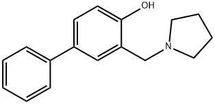 3-(1-Pyrrolidinylmethyl)biphenyl-4-ol,66839-97-2,结构式